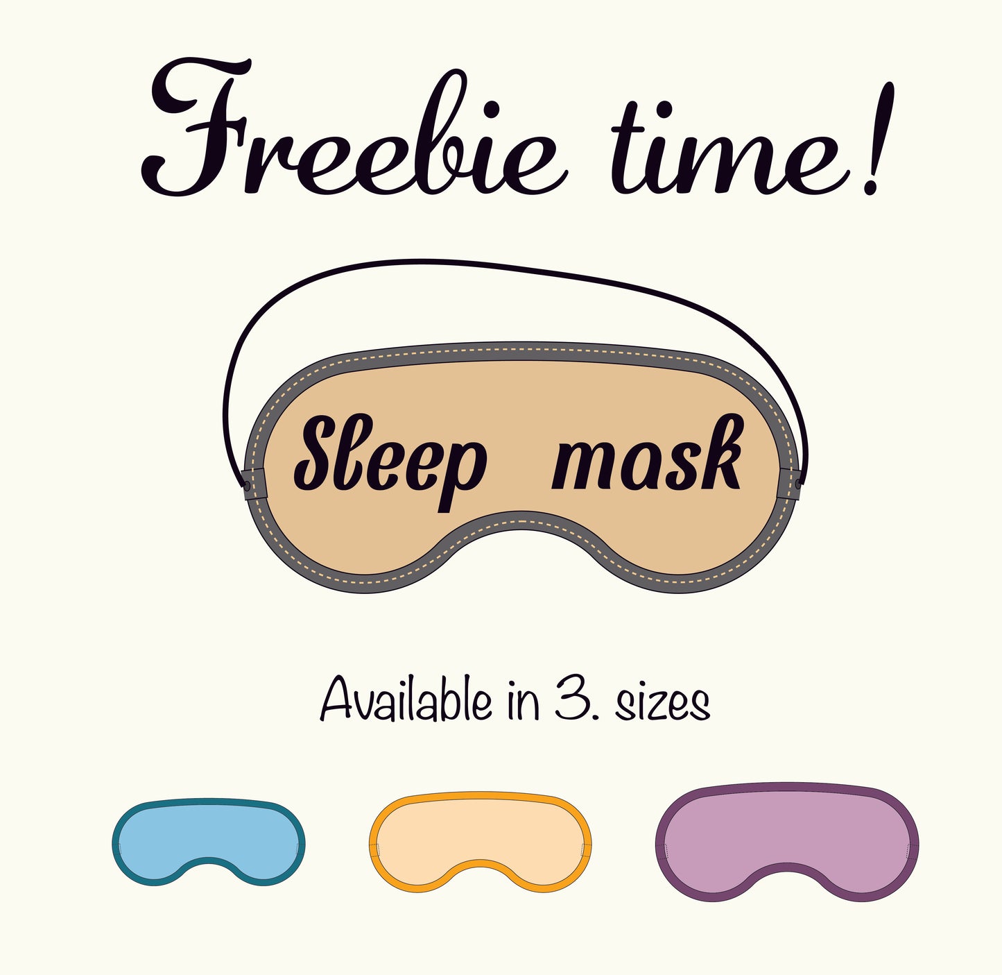Sleep mask  - DIY - Pattern Pdf | Leather craft template