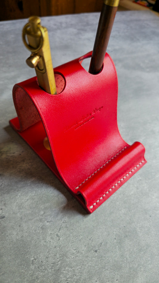 The office mate pens & phone holder - DIY - Pattern Pdf | Leather craft template | Multi use bag