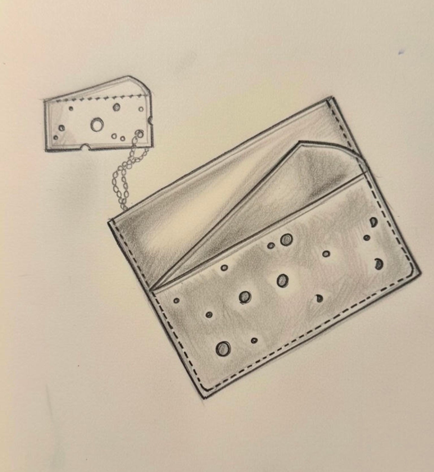 Cheesy card holder- DIY - Pattern Pdf | Leather craft template