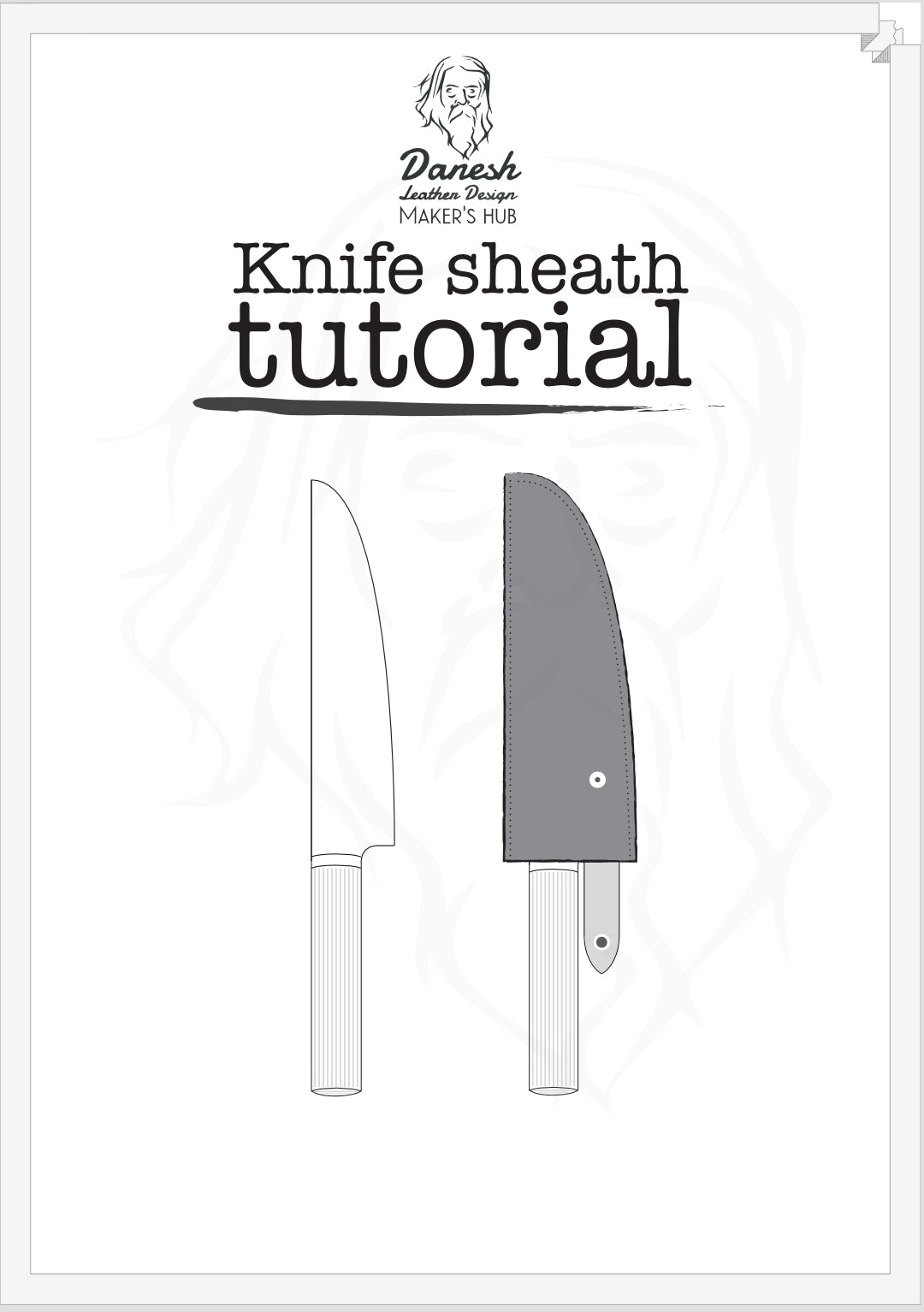 Knife sheath tutorial - PDF guide - DIY