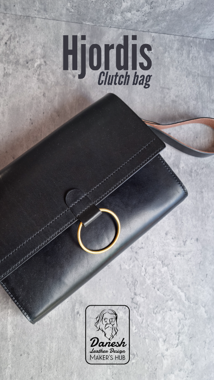 Hjordis clutch bag | DIY | Pattern Pdf | Leather craft template