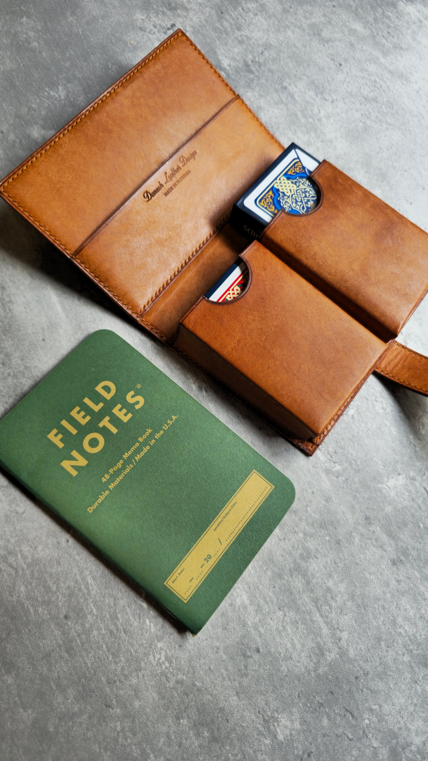 The Double Decker playing cards and Field notes case | DIY | Pattern Pdf | Leather craft template