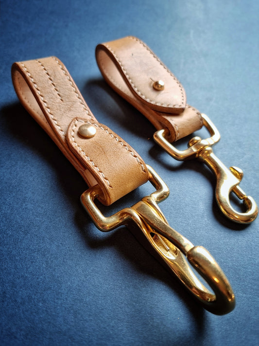 Leather&Brass belt hook
