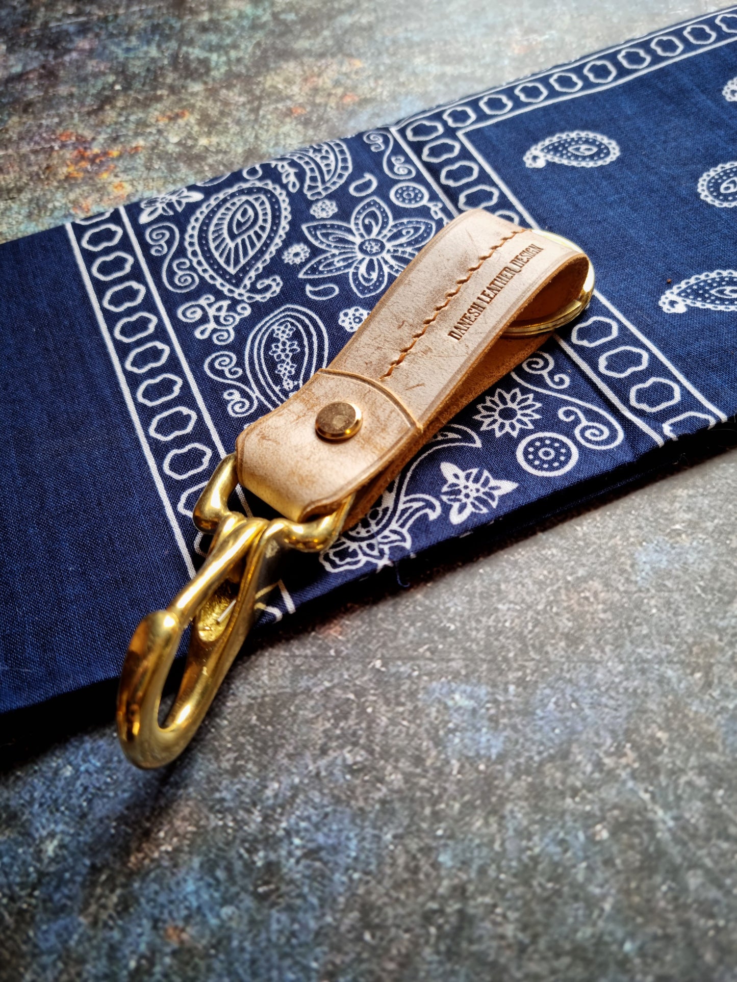 Leather&Brass belt hook