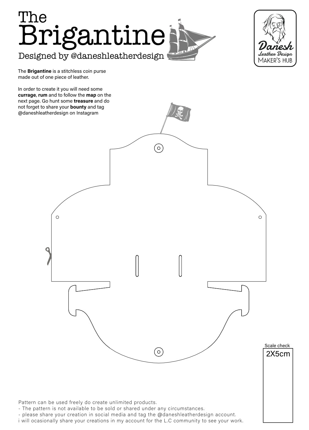 The Brigantine coin case - DIY - Pattern Pdf