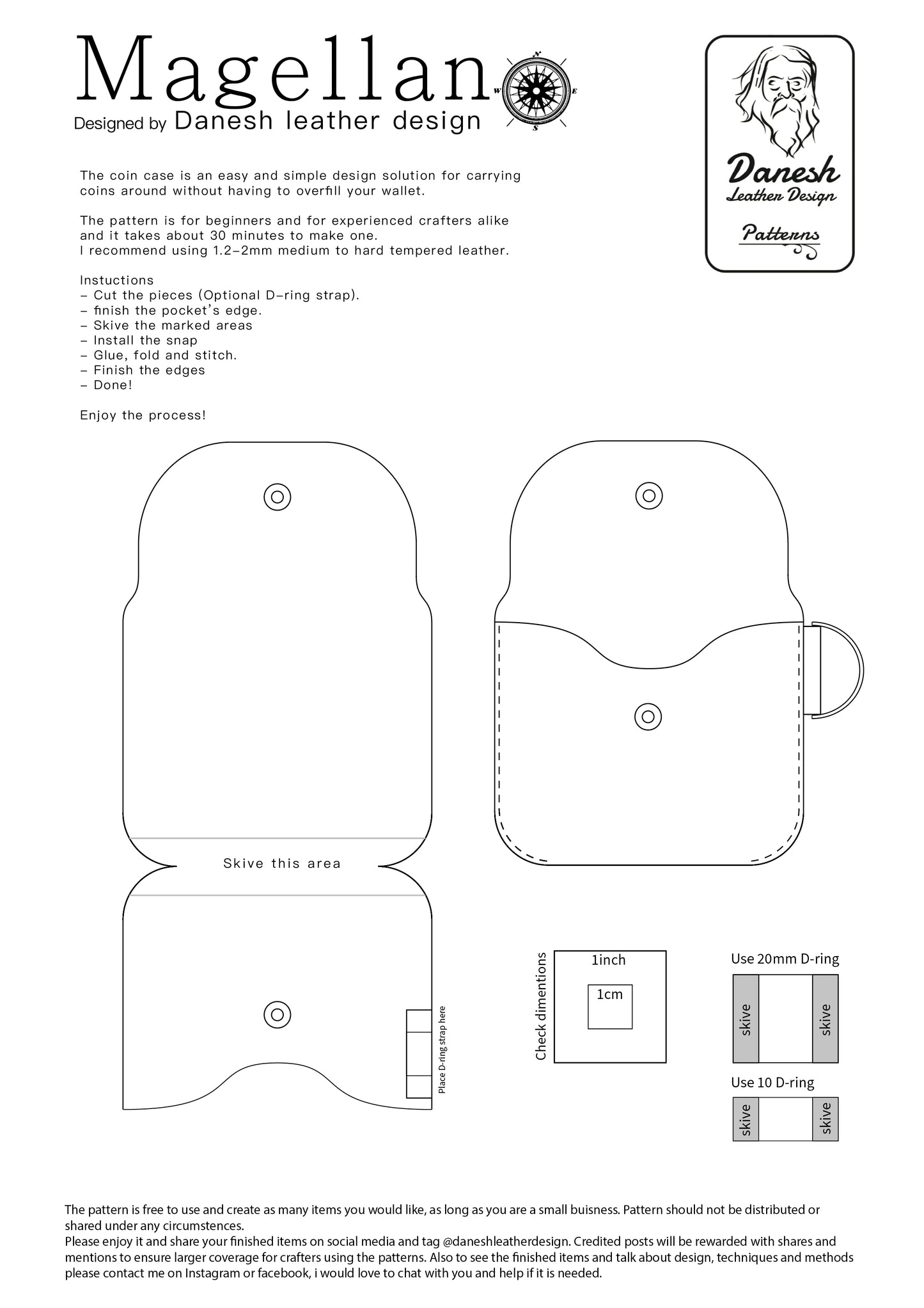 Magellan coin case | Pdf Pattern