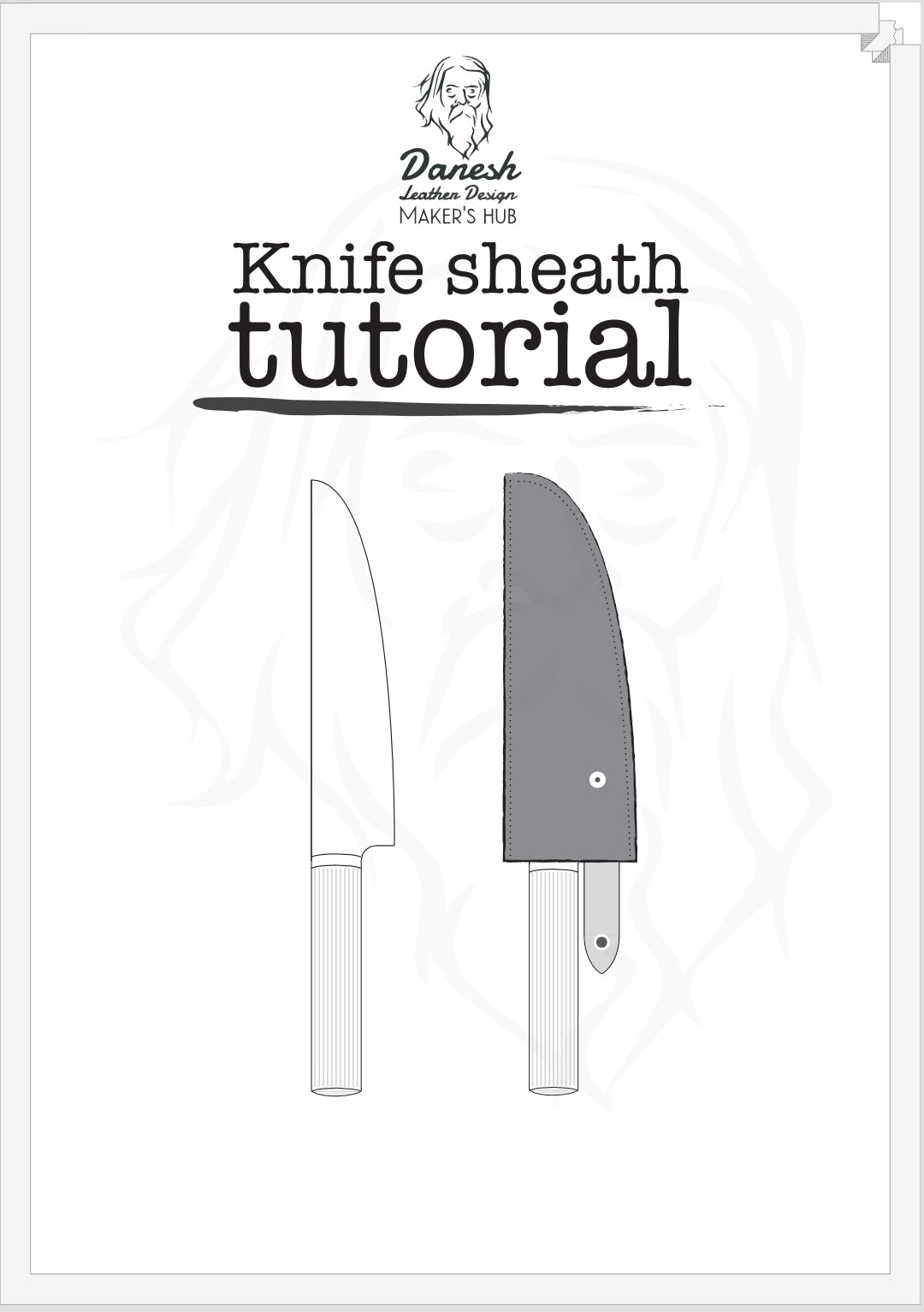 Knife sheath tutorial  - PDF guide - DIY