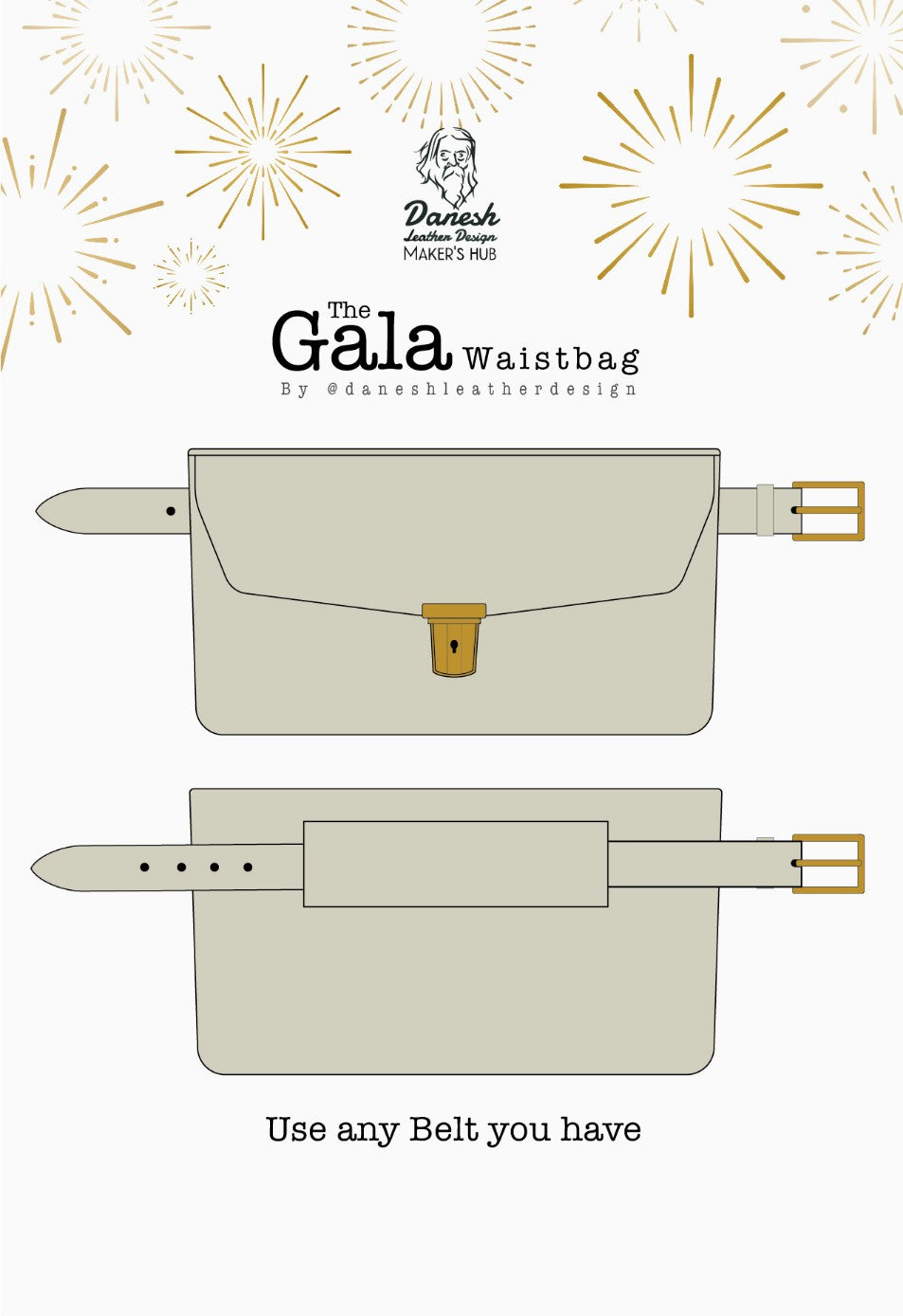 The Gala waistbag | Pattern | DIY | Template