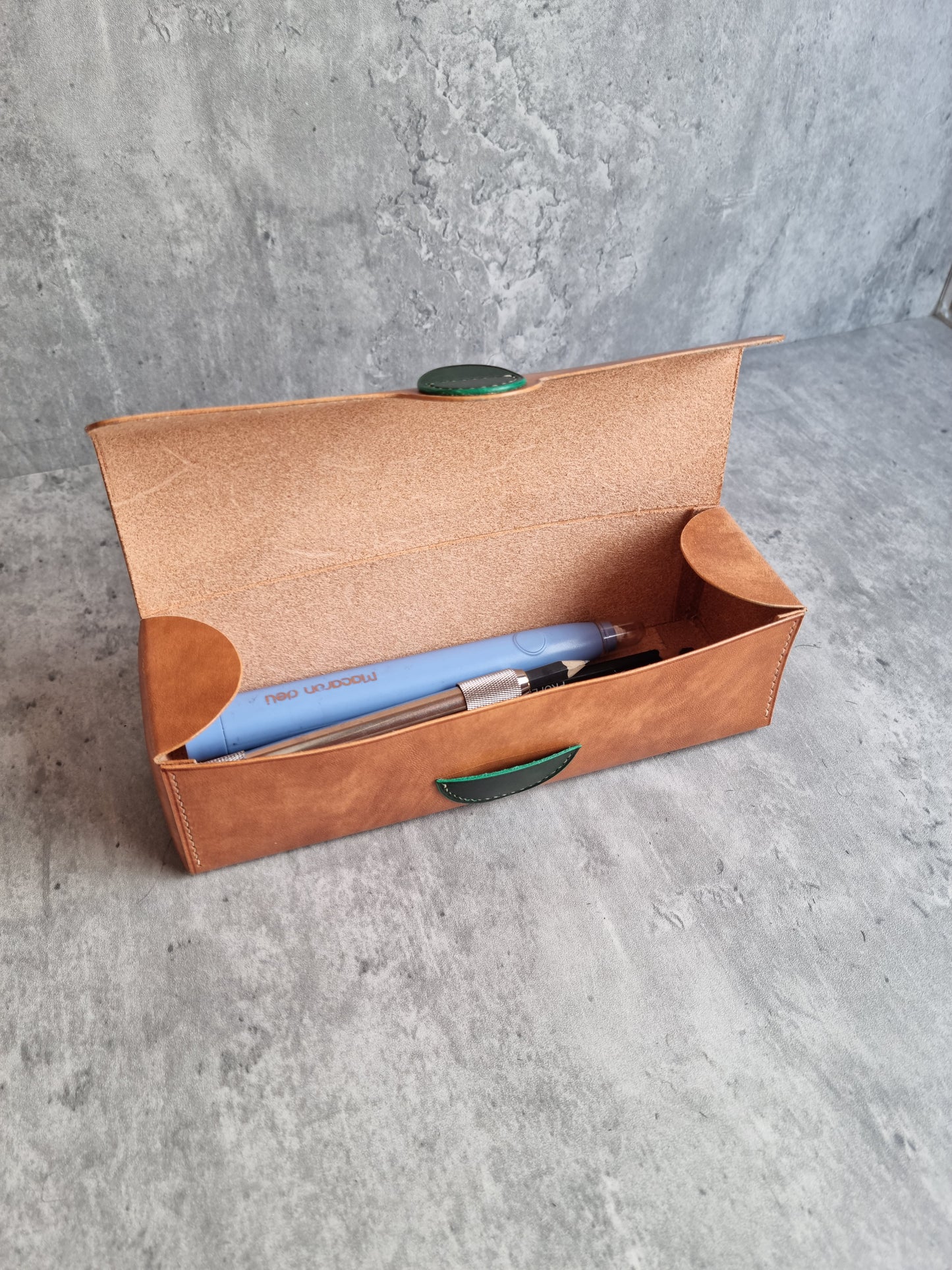 The Sangja Desktop toolbox | DIY | Pattern Pdf | Leather craft template