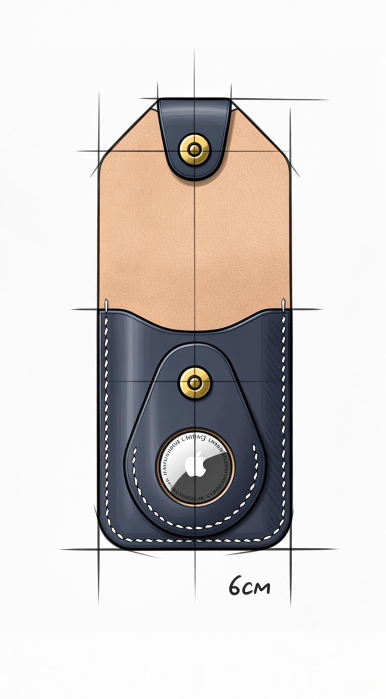 Flaptag wallet + bonus Airtag case - DIY - Pattern Pdf | Leather craft template