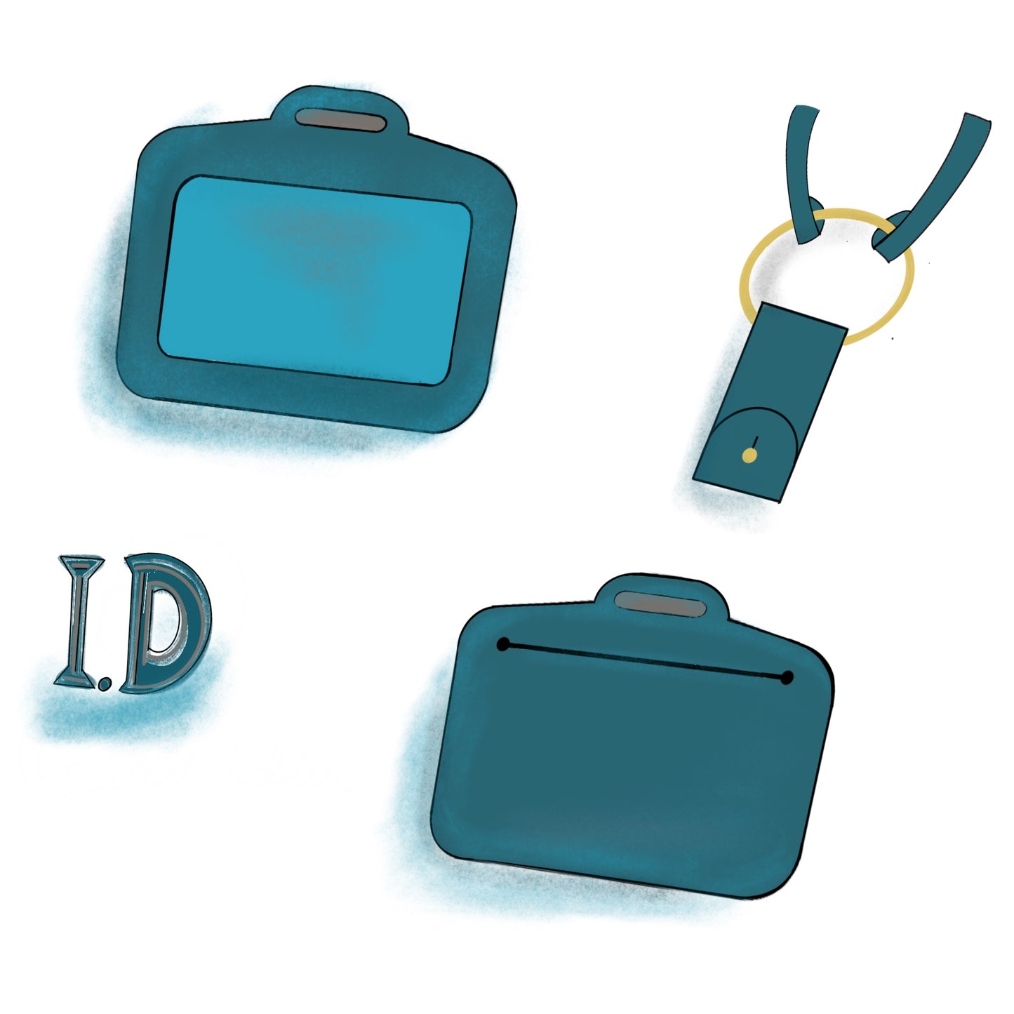 I.D Tag | Leather craft Template - DIY - PDF pattern