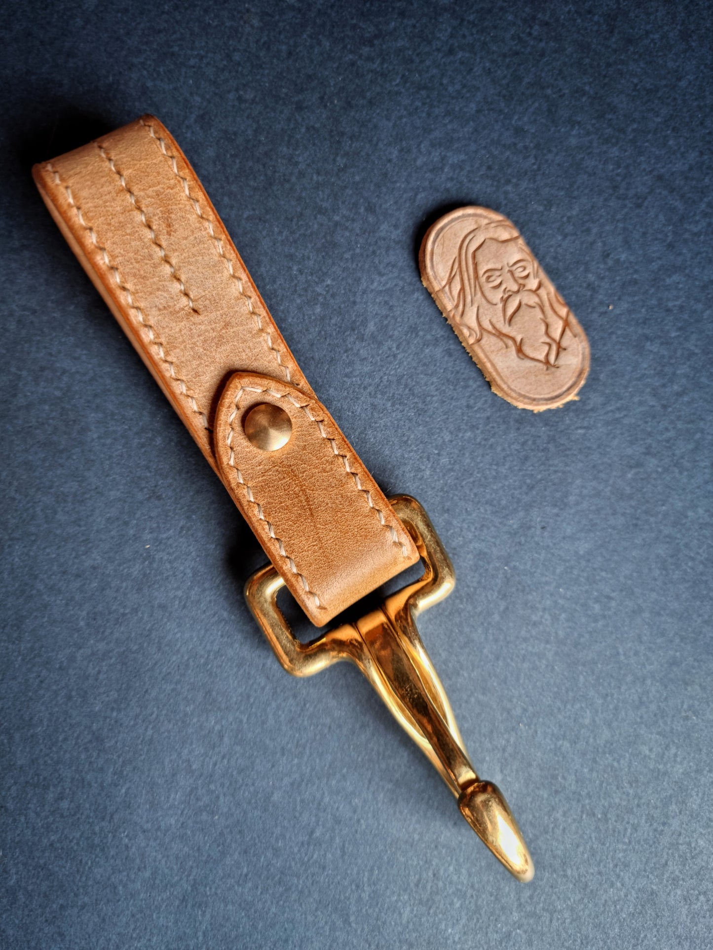 Leather&Brass belt hook