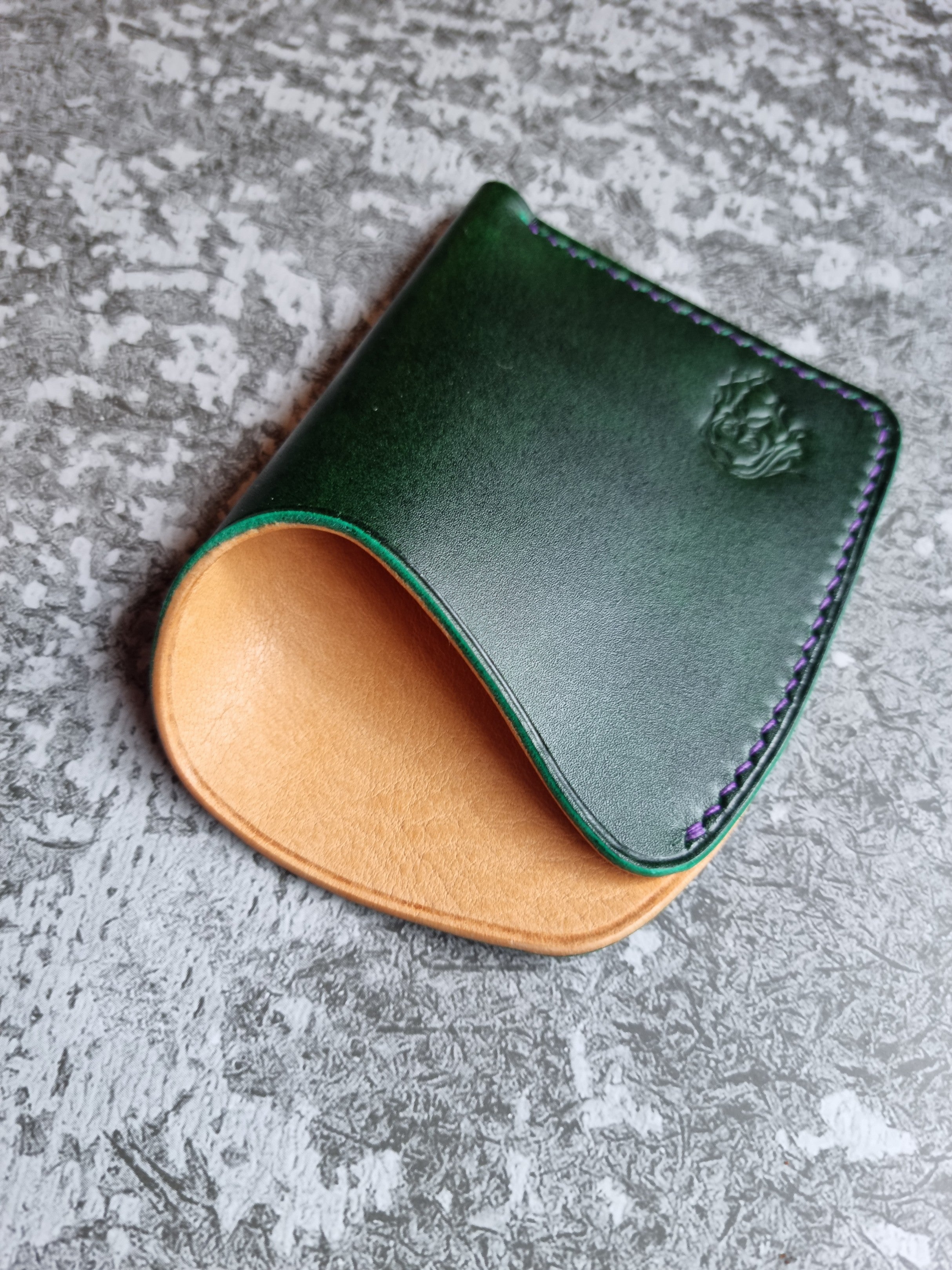 Taxi Wallet. Blue/Green Leather Folding Wallet- Coins, Cards and Bills. –  Alicia Klein - Taxi Wallet - OWLrecycled