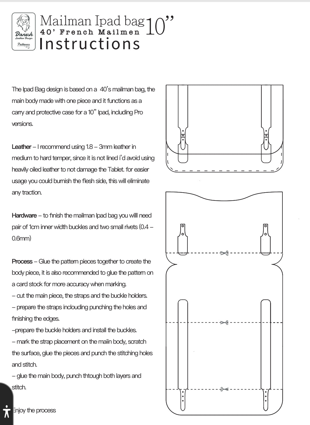 The Mailman| iPad bag | Pdf Pattern