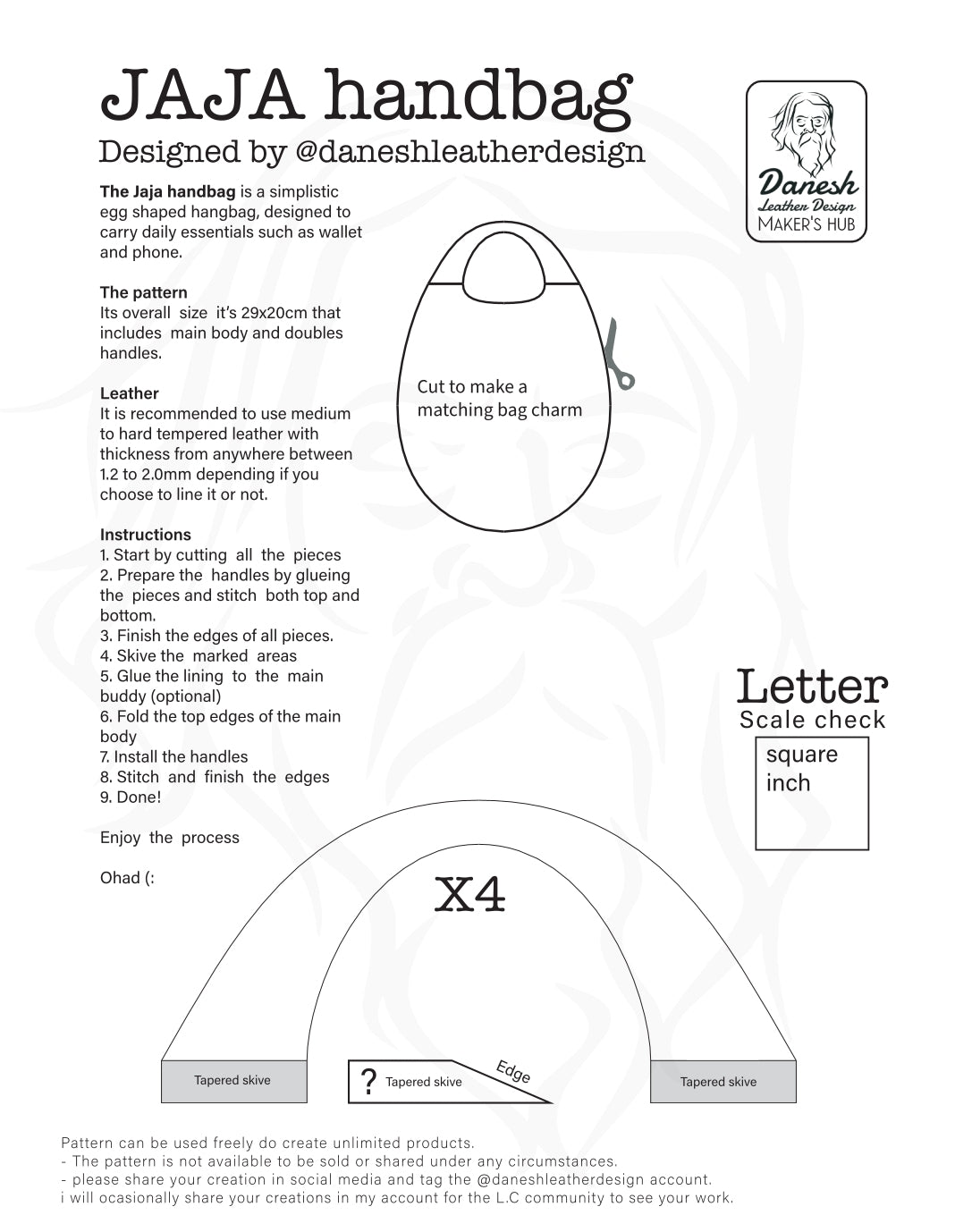 Jaja handbag - DIY - Pattern Pdf